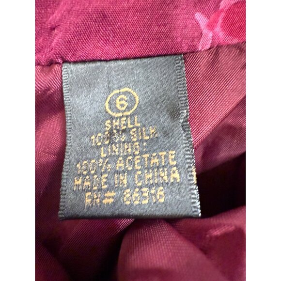 Womens Vtg Finity Naturals 100% Silk Pants Sz 6 Asian Floral feminine zip Y2K - Picture 11 of 16